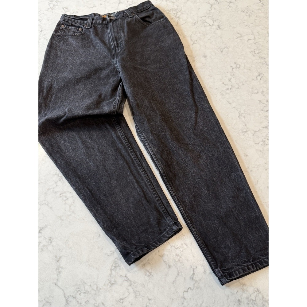 Route 66 100% Cotton Black Denim VTG Y2K Tapered Mom Jeans Juniors 9/10